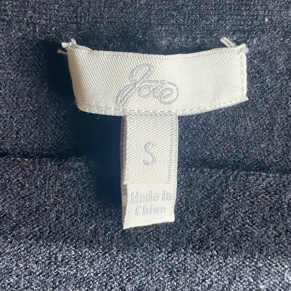 Joie black and grey striped v neck cardigan with pockets and 3/4 sleeves Sz S - Picture 6 of 8